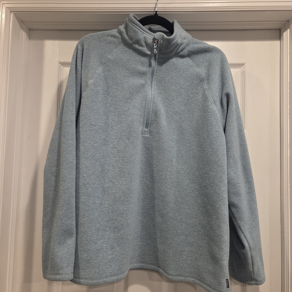 Eddie Bauer Women's Light Turqouise 1/4 Zip Fleece Sweatshirt
